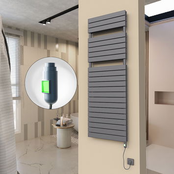  - 20H Sèche Serviettes Electrique 600x1772 Anthracite (On/Off) 1500 W