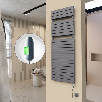 Radiva - 20H Sèche Serviettes Electrique 600x1772 Anthracite (On/Off) 1500 W