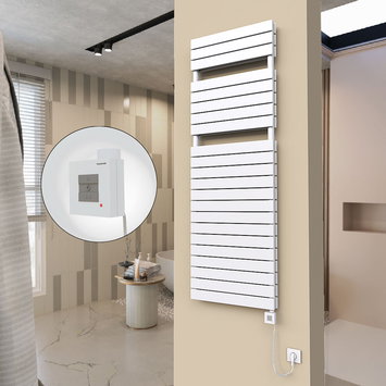 Radiva - 20H Electric Towel Warmer 600x1772 White Ktx1 1000 W (Spiral Cable)