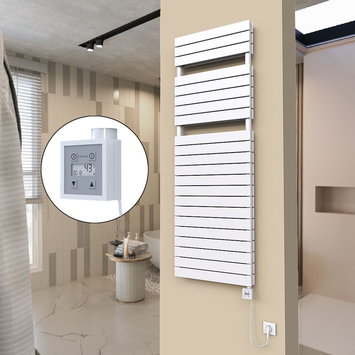 Radiva - 20H Electric Towel Warmer 600x1772 White Ktx3 1000 W (Spiral Cable)
