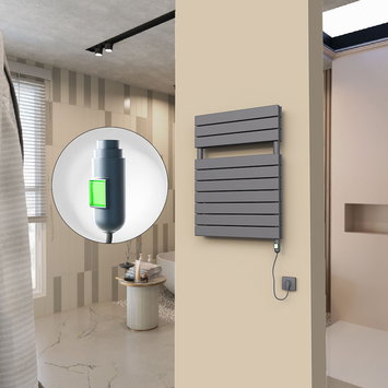 Radiva - 20H Electric Towel Warmer 600x810 Anthracite (On/Off) 600 W