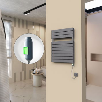  - 20H Sèche Serviettes Electrique 600x810 Anthracite (On/Off) 900 W