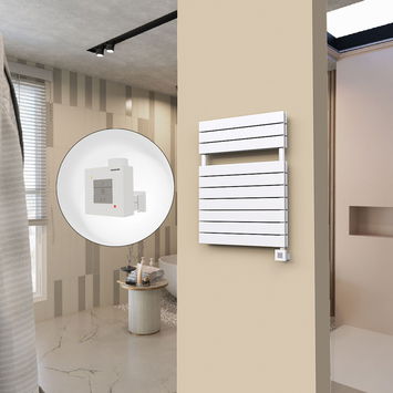  - 20H Sèche Serviettes Electrique 600x810 Blanc Ktx1 1000 Watt