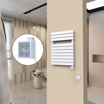 Radiva - 20H Elektrikli Havlupan 600x810 Beyaz (KTX3 Termostat) 1000W Spiral Kablolu