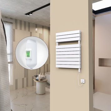 Radiva - 20H Elektrikli Havlupan 600x810 Beyaz (On/Off Düğmeli) 900 W