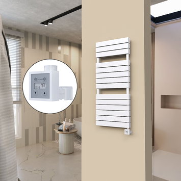 Radiva - 20H Sèche Serviettes Electrique 500x1180 Blanc Ktx3 1000 W