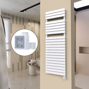 Radiva - 20H Sèche Serviettes Electrique 600x1772 Blanc Ktx3 1000 W