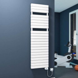 Radiva - 20H Sèche Serviettes Electrique 600x1772 Blanc (Thermostat Thesis) 1200 W