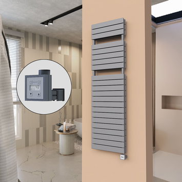 Radiva - 21H Electric Towel Warmer 500x1772 Anthracite Ktx3 1000 W