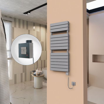  - 21H Electric Towel Warmer 500x1180 Anthracite Ktx1 1000 W (Spiral Cable)