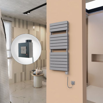 Radiva - 21H Electric Towel Warmer 500x1180 Anthracite Ktx1 1000 W (Spiral Cable)
