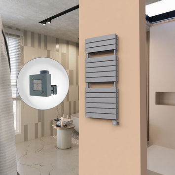 Radiva - 21H Electric Towel Warmer 500x1180 Anthracite Ktx1 1000 W
