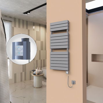  - 21H Electric Towel Warmer 500x1180 Anthracite Ktx4 1000 W (Spiral Cable)