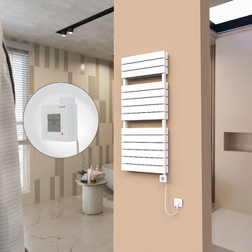 Radiva - 21H Electric Towel Warmer 500x1180 White Ktx1 1000 W (Spiral Cable)