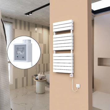 Radiva - 21H Electric Towel Warmer 500x1180 White Ktx3 1000 W (Spiral Cable)