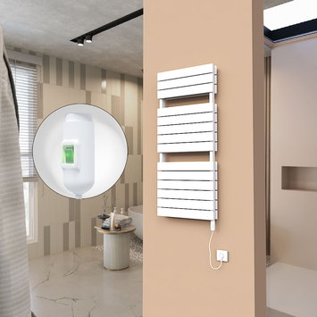 Radiva - 21H Elektrikli Havlupan 500x1180 Beyaz (On/Off Düğmeli) 1200 W