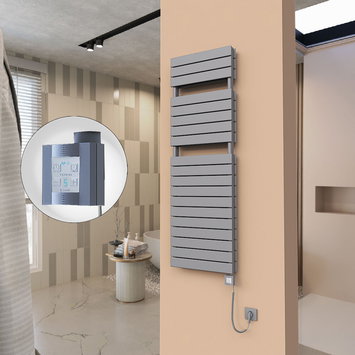 Radiva - 21H Elektrikli Havlupan 500x1550 Antrasit Ktx4 1000 Watt Spiral Kablolu