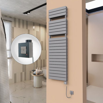 Radiva - 21H Elektrikli Havlupan 500x1772 Antrasit Ktx1 1000 Watt Spiral Kablolu