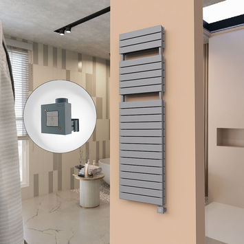  - 21H Sèche Serviettes Electrique 500x1772 Anthracite Ktx1 1000 Watt