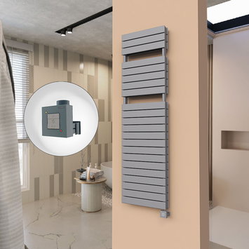Radiva - 21H Sèche Serviettes Electrique 500x1772 Anthracite Ktx1 1000 Watt