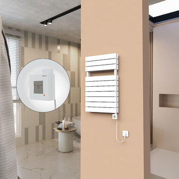 Radiva - 21H Electric Towel Warmer 500x810 White Ktx1 600 W (Spiral Cable)