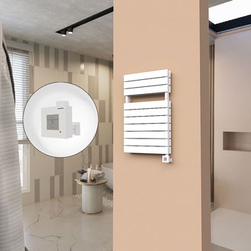  - 21H Sèche Serviettes Electrique 500x810 Blanc Ktx1 1000 Watt