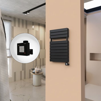 Radiva - 21H Electric Towel Warmer 500x810 Matte Black Ktx1 600 W