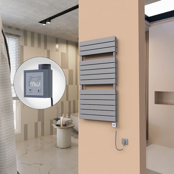 Radiva - 21H Elektrikli Havlupan 600x1180 Antrasit Ktx3 1000 Watt Spiral Kablolu