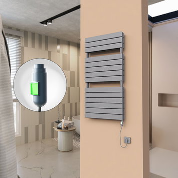 Radiva - 21H Sèche Serviettes Electrique 600x1180 Anthracite (On/Off) 1200 W