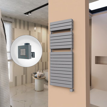 Radiva - 21H Electric Towel Warmer 600x1550 Anthracite Ktx1 1000 W