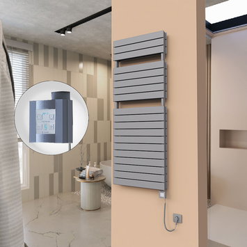 Radiva - 21H Electric Towel Warmer 600x1550 Anthracite Ktx4 1000 W (Spiral Cable)