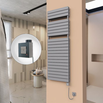 Radiva - 21H Electric Towel Warmer 600x1772 Anthracite Ktx1 1000 W (Spiral Cable)