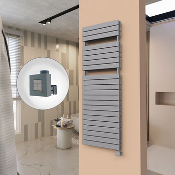 Radiva - 21H Electric Towel Warmer 600x1772 Anthracite Ktx1 1000 W