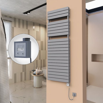Radiva - 21H Elektrikli Havlupan 600x1772 Antrasit Ktx3 1000 Watt Spiral Kablolu