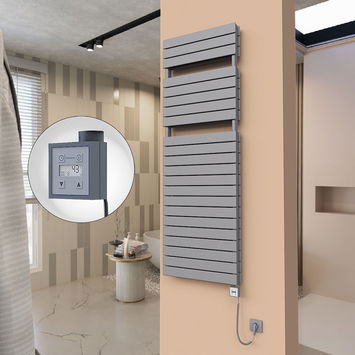 - 21H Electric Towel Warmer 600x1772 Anthracite Ktx3 1000 W (Spiral Cable)