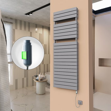 Radiva - 21H Electric Towel Warmer 600x1772 Anthracite (On/Off) 1500 W