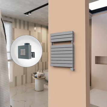 Radiva - 21H Sèche Serviettes Electrique 600x810 Anthracite Ktx1 1000 Watt