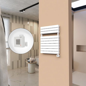 Radiva - 21H Sèche Serviettes Electrique 600x810 Blanc Ktx1 1000 Watt