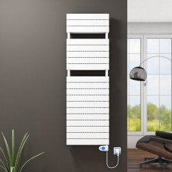 Radiva - 21H Sèche Serviettes Electrique 500x1550 Blanc (Thermostat Musa) 1500 W