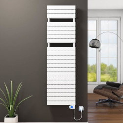 Radiva - 21H Sèche Serviettes Electrique 500x1772 Blanc (Thermostat Musa) 1500 W