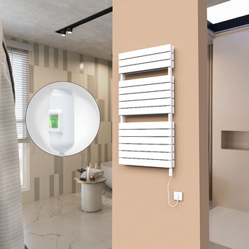 Radiva - 21H Sèche Serviettes Electrique 600x1180 Blanc (On/Off) 1200 W