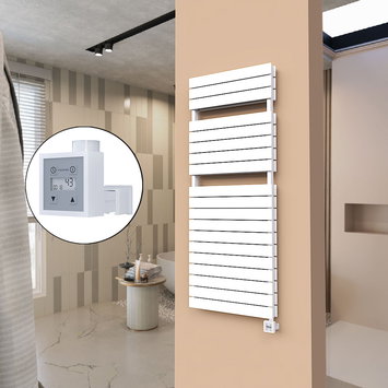 Radiva - 21H Sèche Serviettes Electrique 600x1550 Blanc Ktx3 1000 W