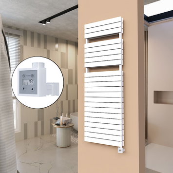 Radiva - 21H Sèche Serviettes Electrique 600x1772 Blanc Ktx3 1000 W