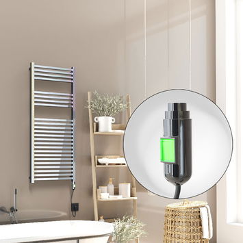 Radiva - Barbados Electric Towel Warmer 300 Watt 500x1200 Chrome (On/Off)