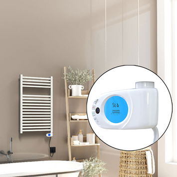 Radiva - Barbados Electric Towel Warmer 300 Watt 500x800 White (Musa Thermostat)