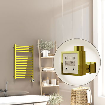 Radiva - Barbados Electric Towel Warmer 500x800 Gold Ktx3 200 W
