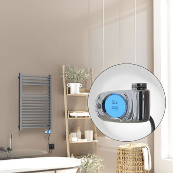 Radiva - Barbados Elektrikli Havlupan 500x800 Antrasit Texture (Musa Termostat) 600W