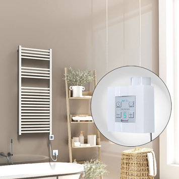 Radiva - Barbados Electric Towel Warmer 500x1200 White Ktx4 600 W (Spiral Cable)