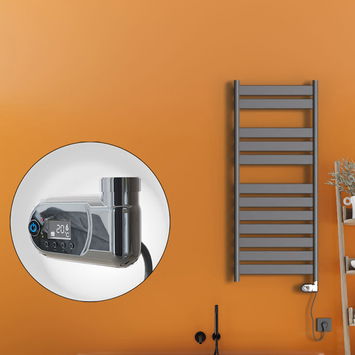 Radiva - Bora Bora Electric Towel Warmer 300 Watt 500x1200 Anthracite (Thesis Thermostat) Radiva - Bora Bora Electric Towel Warmer 300 Watt 500x1200 Anthracite (Thesis Thermostat)