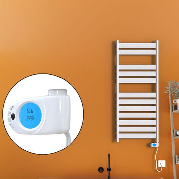 Radiva - Bora Bora Electric Towel Warmer 300 Watt 500x1200 White (Musa Thermostat) Radiva - Bora Bora Electric Towel Warmer 300 Watt 500x1200 White (Musa Thermostat)